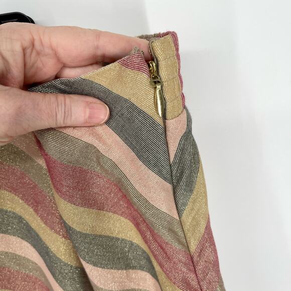 Torrid Women's Multi Shine Metallic Chevron Lurex A-Line Skirt Size 4x / 26 - Picture 6 of 11